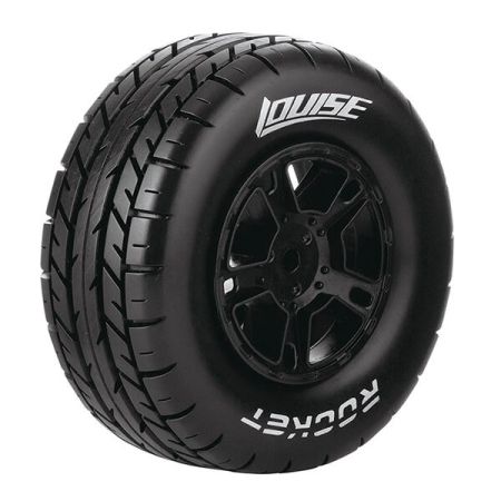 Louise RC SC-Rocket 1:10 Fr/Rr Soft Arrma Senton 6S Black 17mm Hex (L-T3154SBM)