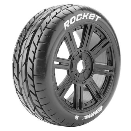 Louise RC B-Rocket 1:8 Fr/Rr Soft Hex 17mm Spoke Black (L-T3190SB)