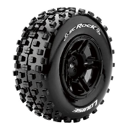Louise RC SC-Rock 1:10 Fr/Rr Soft Arrma Senton 6S Hex 17mm Black (L-T3229SBM)