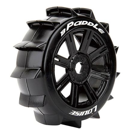 Louise RC B-Paddle 1:8 Fr/Rr Soft Hex 17mm Spoke Black (L-T3249SB)