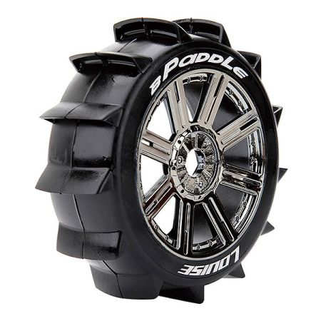 Louise RC B-Paddle 1:8 Fr/Rr Soft Hex 17mm Spoke Black Chrome (L-T3249SBC)