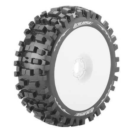 Louise RC B-Ulldoze 1:8 Fr/Rr Soft Hex 17mm White (L-T324SW)