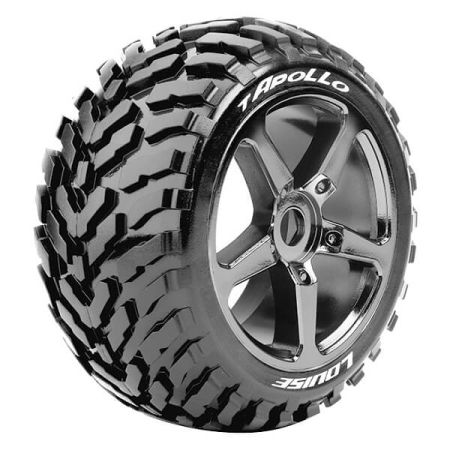 Louise RC T-Apollo 1:8 Fr/Rr 0 Offset Black Chrome (L-T3252SBC)