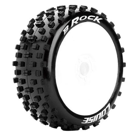 Louise RC B-Rock 1:8 Fr/Rr Soft Hex 17mm White (L-T3270SW)