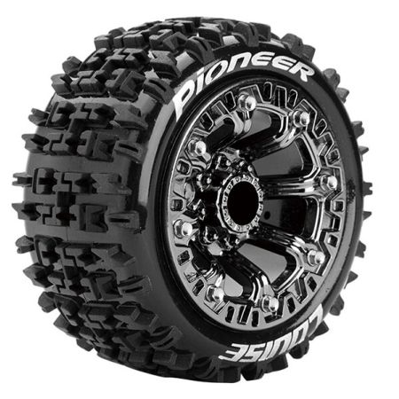 Louise RC ST-Pioneer 1:16 Soft Spoke Black Chrome Trx 1:16 (L-T3278SBC)