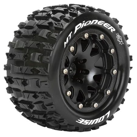 Louise RC MT-Pioneer 1:10 Soft Bead-Lock/0 Offset Hex 12mm Black (L-T3308SB)