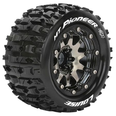 Louise RC MT-Pioneer 1:10 Soft Bead-Lock/0 Offset Hex 12mm Black Chrome (L-T3308SBC)