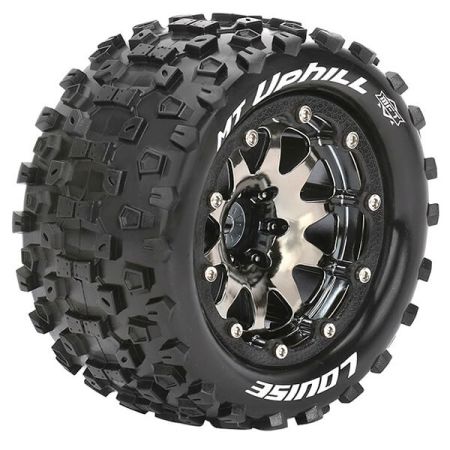 Louise RC MT-Uphill 1:10 Soft Bead-Lock/0 Offset Hex 12mm Black Chrome (L-T3309SBC)