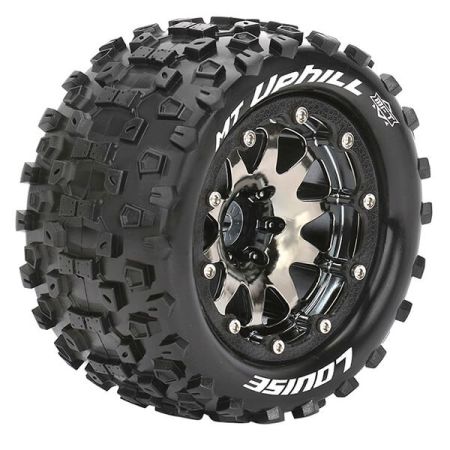 Louise RC MT-Uphill 1:10 Soft Bead-Lock/1/2 Offset Hex 12mm Black Chrome (L-T3309SBCH)