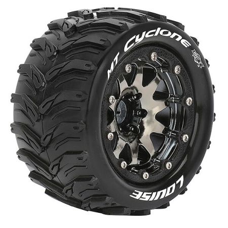 Louise RC MT-Cyclone 1:10 Soft Bead-Lock/0 Offset Hex 12mm Black Chrome (L-T3310SBC)