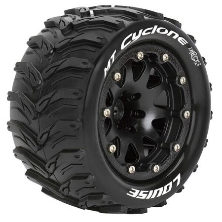 Louise RC MT-Cyclone 1:10 Soft Bead-Lock/1/2 Offset Hex 12M Black (L-T3310SBH)