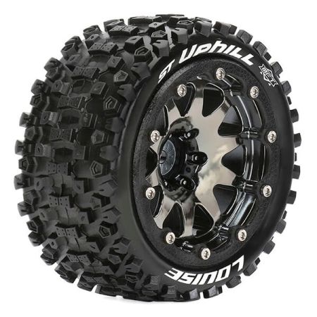 Louise RC ST-Uphill 1:10 Soft Bead-Lock/0 Offset Hex 12mm Black Chrome (L-T3313SBC)