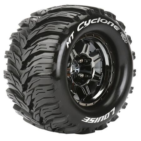 Louise RC MT-Cyclone 1:8 Sport 0" Offset Hex 17mm Black Chrome (L-T3323BC)