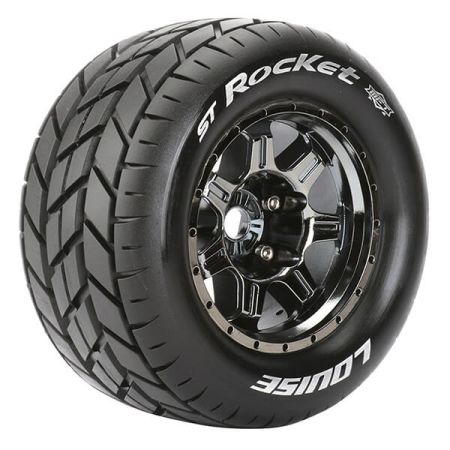 Louise RC ST-Rocket 1:8 Sport 0" Offset Hex 17mm Black Chrome (L-T3324BC)