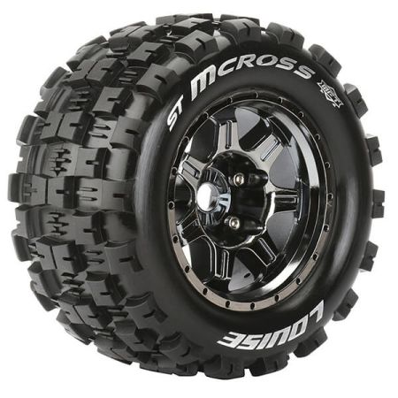 Louise RC ST-MCRoss 1:8 Sport 0" Offset Hex 17mm Black Chrome (L-T3327BC)