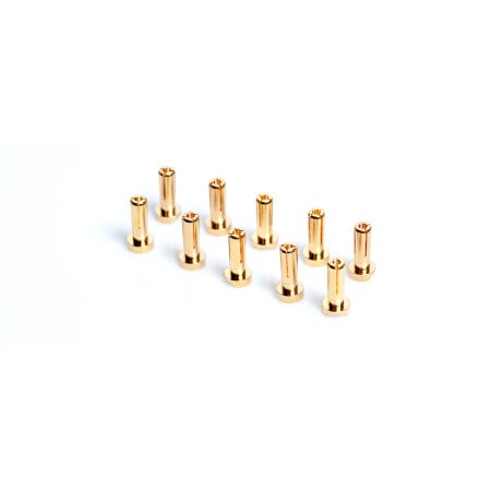 LRP 4mm Gold Connectors - Works Team - 10pk (14mm) (LRP65950) LRP 4mm Gold Connectors - Works Team - 10pk (14mm) (LRP65950)