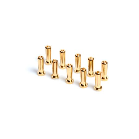 LRP 5mm Gold Connectors - Works Team - 10pk (18mm) (LRP65956) LRP 5mm Gold Connectors - Works Team - 10pk (18mm) (LRP65956)