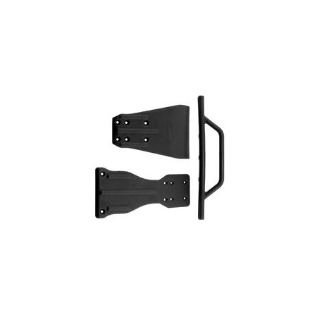 RPM SC10 Fr. Bumper, Skidplate & Chassis Brace - Black