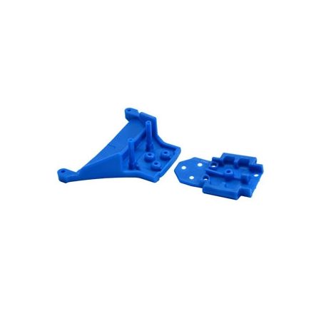 RPM Traxxas Slash Lcg 4X4 Chassis/ 10th Rally Fr. Bulkhead Blue