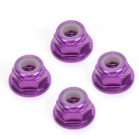 Schumacher M4 Nyloc Wheel Nut - Purple Alloy (pk4)