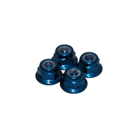 Schumacher M4 Nyloc Wheel Nut - Blue Alloy (pk4)
