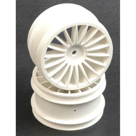 Schumacher Wheel; Rear - White 18 Spoke - GTR  (pr)