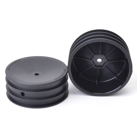Schumacher Wheel; Hex Front - Black - 2wd - pr