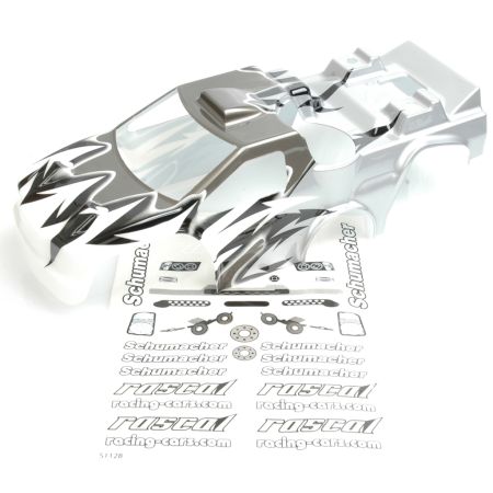 Schumacher Body and Decal; Silver - Rascal