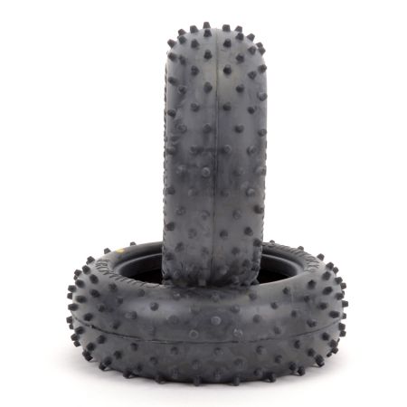 Schumacher Mini Spike 2; Front Tyres - Yellow (pr)