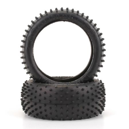 Schumacher Mini Spike 1/8th Tyre - Silver  (pr)