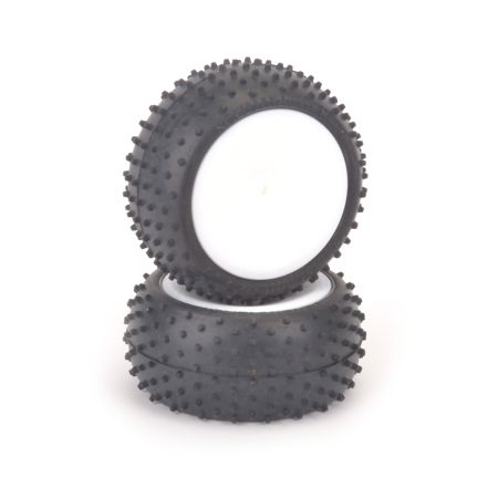 Schumacher Mini Spike2 -Pre-Glued Yellow Rear Hex Drive(pr) 