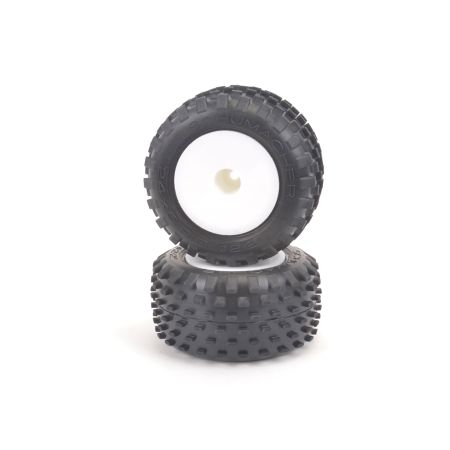 Schumacher Stagger Rib-Yell-Truck Tyre - Pre-Glued pr