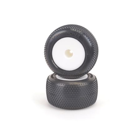 Schumacher Mini Pin - Silver - Truck Tyre - Pre-Glued pr Schumacher Mini Pin - Silver - Truck Tyre - Pre-Glued pr