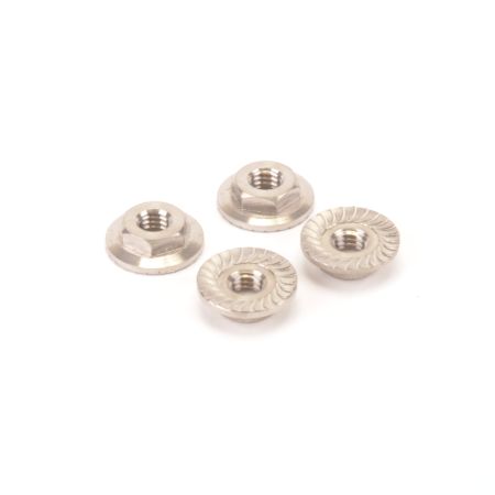 Schumacher Titanium Low Profile M4 Serrated Nut (pk4)