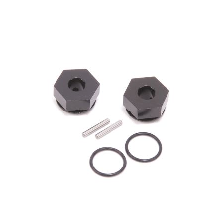 Schumacher Alloy Wheel Hex 7.5mm (+1.5) Black pr - ST2,LD3 (U8543)