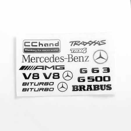 RC4WD Steel Logo Decal Sheet For Traxxas TRX-4 Mercedes-Benz G-500 (VVV-C0796)
