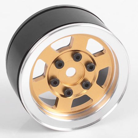 RC4WD Six-Spoke 1.55" Single Internal Beadlock Wheel (Gold) (VVV-C0809)