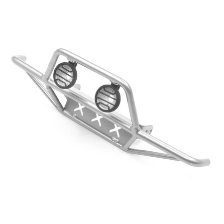 RC4WD Tri-X Steel Stinger Front Bumper W/ Lights For Vanquish Vs4-10 Origin Body (Silver) (VVV-C0943)