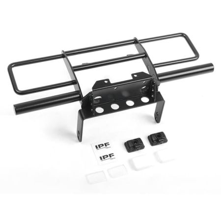 RC4WD Oxer Steel Front Winch Bumper W/ Ipf Lights For Vanquish Vs4-10 Origin Body (Black) (VVV-C0948)