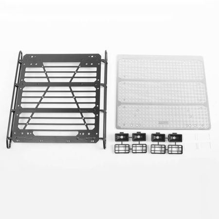 RC4WD Command Roof Rack W/Diamond Plate & 4X Square Lights Traxxas Mercedes-Benz G63 Amg 6X6(B) (VVV-C1004)