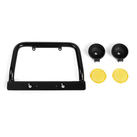 RC4WD Steel Push Bar Front Bumper W/Yellow Flood Lights For Gelande Ii 2015 Land Rover Defender D90 (VVV-C1122)