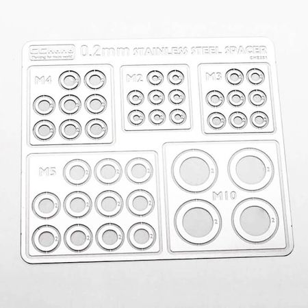 RC4WD Stainless Steel 0.2mm Spacers Assortment (VVV-C1222)
