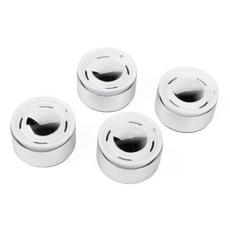 RC4WD Analog 1.9'' Aluminum Cap Wheels (White) (VVV-C1306)