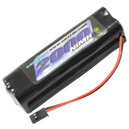 Voltz TX 9.6V 2000mAh NiMH Square Battery Pack W/Futaba Connector (VZ0181)