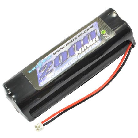 Voltz TX 9.6V 2000mAh NiMH Flat Battery Pack JR/Spectrum And Pulse Stick (VZ0182)