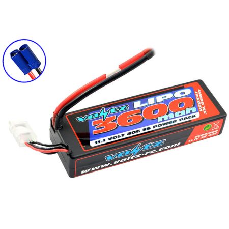 Voltz 3600mAh Hardcase 3S 11.1V 40C LiPO Stick Low Pro (2S Size) (VZ0341EC5)