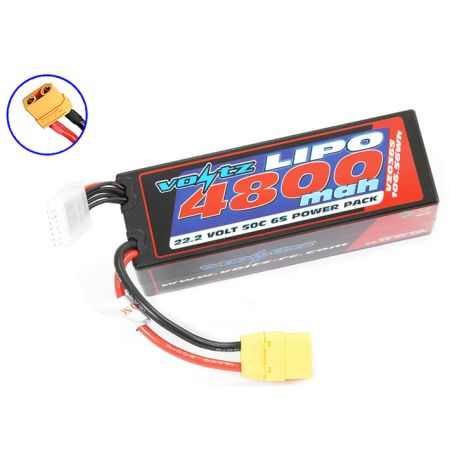 Voltz 4800mAh Hard Case 22.2V 50C LiPO Stick Pack XT90 (VZ0365XT90)