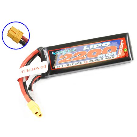 Voltz 2200mAh 11.1V 30C LiPO Battery W/XT60 (VZ0422003SXT60)