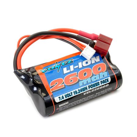 Voltz Li-Ion 7.4V 2600Mah Battery With Deans T-Plug (VZL22600D) Voltz Li-Ion 7.4V 2600Mah Battery With Deans T-Plug (VZL22600D)