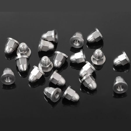 RC4WD M2 Flanged Acorn Nuts (Silver) (Z-S1725)